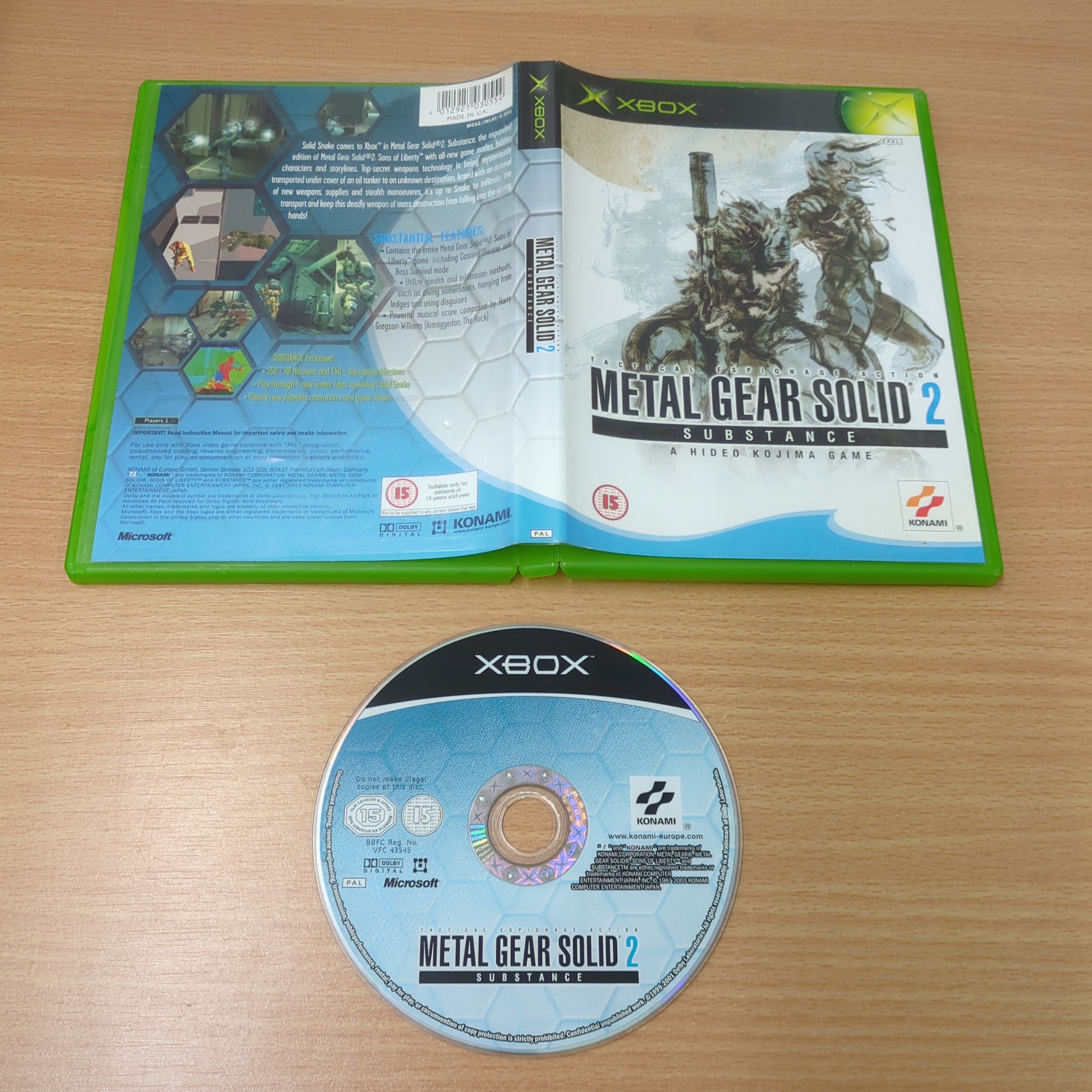 Metal Gear Solid 2: Substance original Xbox game Metal Gear Solid 2: Substance original Xbox game